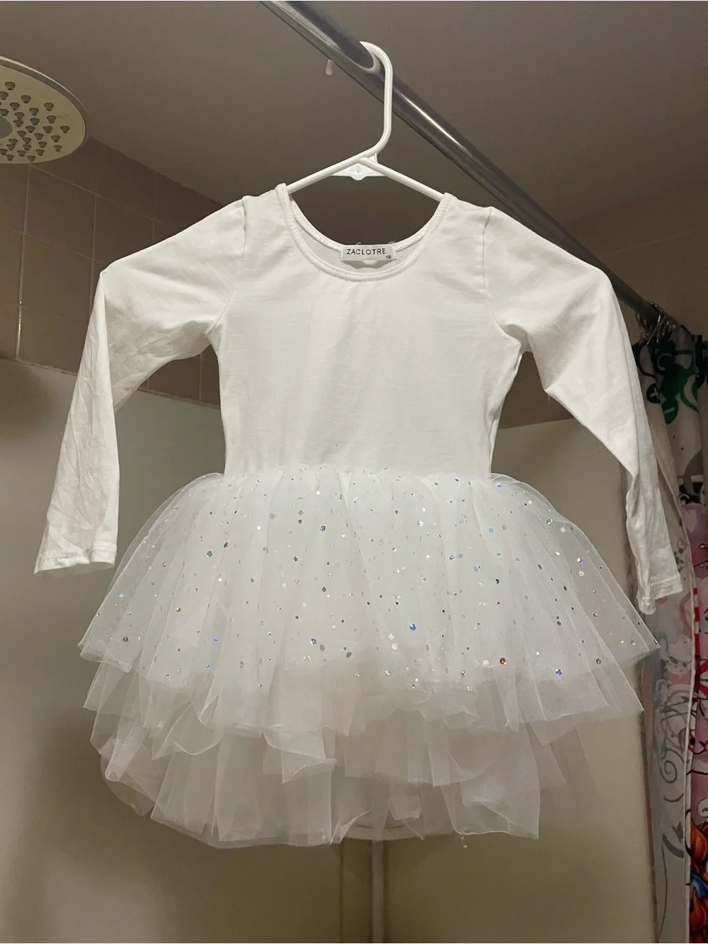 White Sparkle Tutu Dress - Kids Costume Size 2T